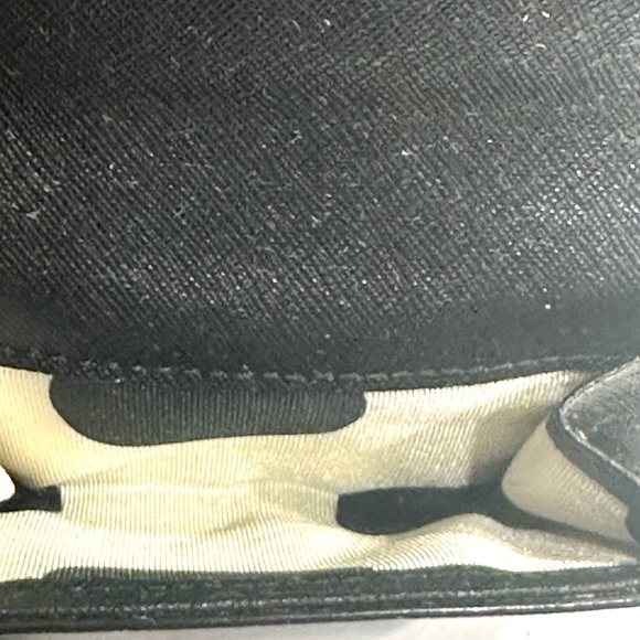 Kate Spade New York Black Snap Bifold Wallet With Polka-Dot Lining Gold Logo - Picture 7 of 11